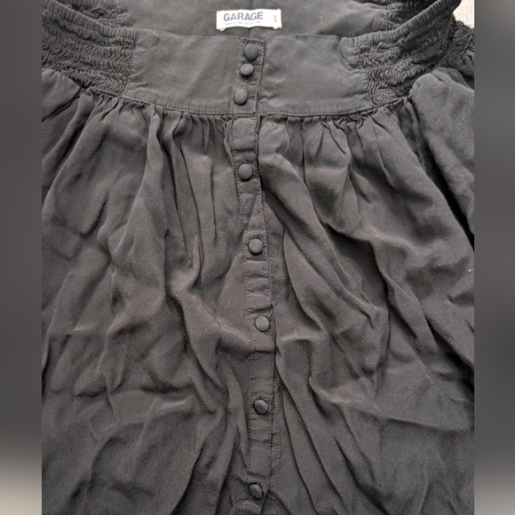 Garage Black Coquette Skirt with buttons Size Medium Goth Alt - Picture 3 of 9